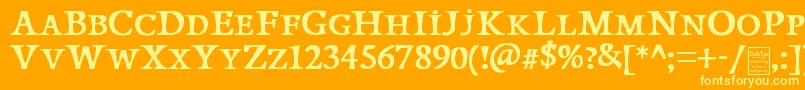 PapillonsDemo Font – Yellow Fonts on Orange Background