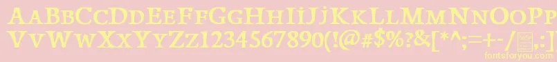 PapillonsDemo Font – Yellow Fonts on Pink Background