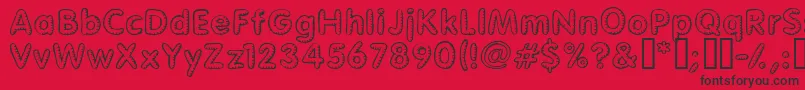 Glimstick Font – Black Fonts on Red Background