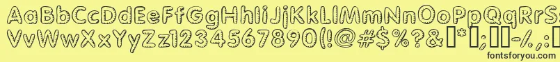 Glimstick Font – Black Fonts on Yellow Background