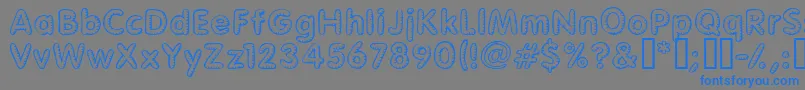 Glimstick Font – Blue Fonts on Gray Background