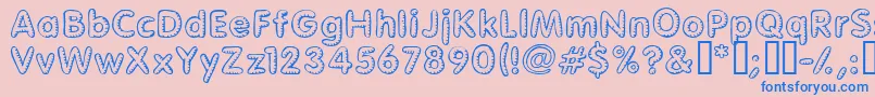 Glimstick Font – Blue Fonts on Pink Background