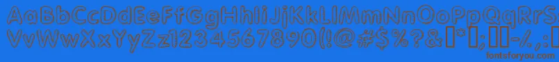 Glimstick Font – Brown Fonts on Blue Background