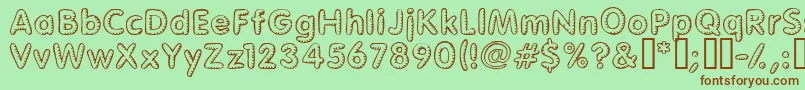 Glimstick Font – Brown Fonts on Green Background