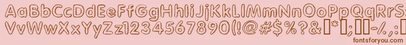 Glimstick Font – Brown Fonts on Pink Background