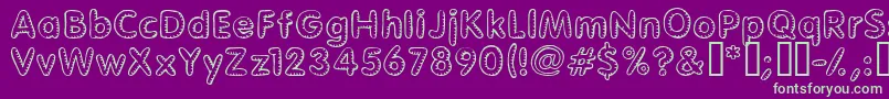 Glimstick Font – Green Fonts on Purple Background