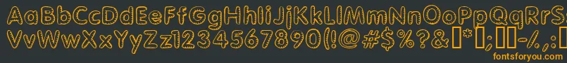 Glimstick Font – Orange Fonts on Black Background