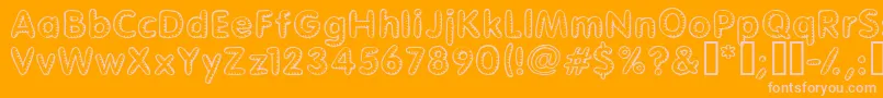 Glimstick Font – Pink Fonts on Orange Background