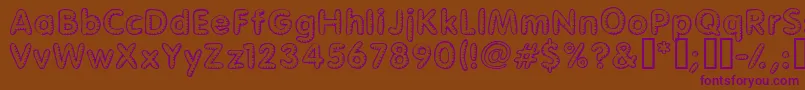 Glimstick Font – Purple Fonts on Brown Background