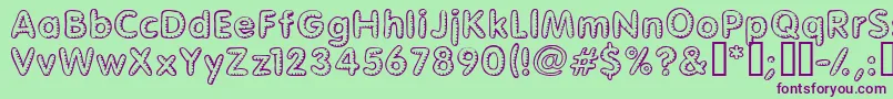 Glimstick Font – Purple Fonts on Green Background