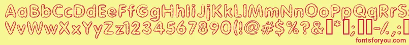 Glimstick Font – Red Fonts on Yellow Background