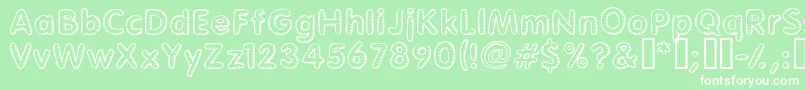 Glimstick Font – White Fonts on Green Background