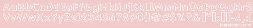 Glimstick Font – White Fonts on Pink Background