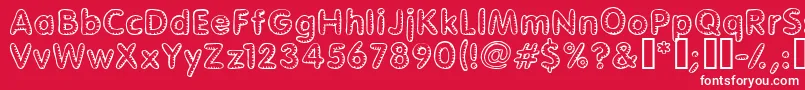 Glimstick Font – White Fonts on Red Background