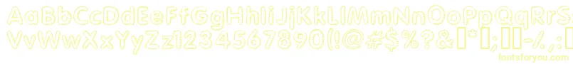 Glimstick Font – Yellow Fonts on White Background