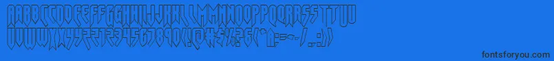 フォントOpusmagnusout – 黒い文字の青い背景