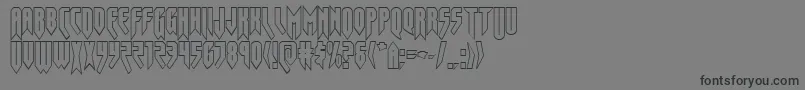 フォントOpusmagnusout – 黒い文字の灰色の背景