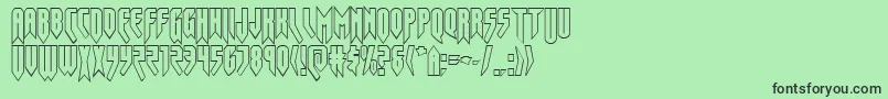 Opusmagnusout Font – Black Fonts on Green Background