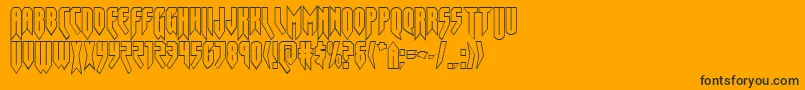 フォントOpusmagnusout – 黒い文字のオレンジの背景