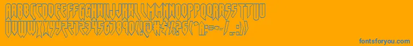 Opusmagnusout Font – Blue Fonts on Orange Background