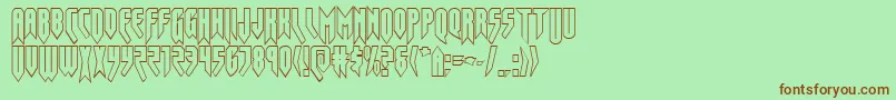 Opusmagnusout Font – Brown Fonts on Green Background