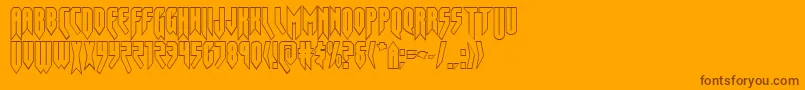 フォントOpusmagnusout – オレンジの背景に茶色のフォント