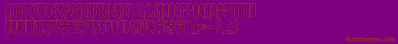 Opusmagnusout Font – Brown Fonts on Purple Background
