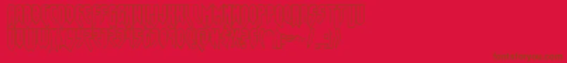 Opusmagnusout Font – Brown Fonts on Red Background
