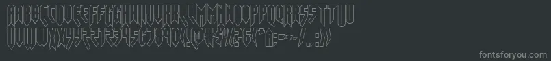 Шрифт Opusmagnusout – серые шрифты на чёрном фоне