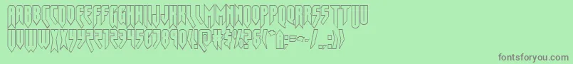 Opusmagnusout Font – Gray Fonts on Green Background