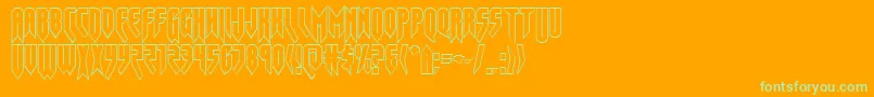 Opusmagnusout Font – Green Fonts on Orange Background