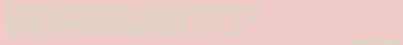 Opusmagnusout-fontti – vihreät fontit vaaleanpunaisella taustalla