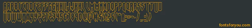 Opusmagnusout Font – Orange Fonts on Black Background