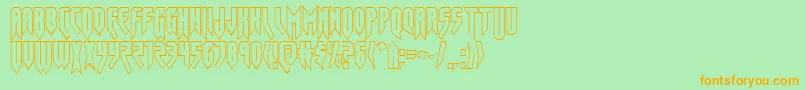 Opusmagnusout Font – Orange Fonts on Green Background