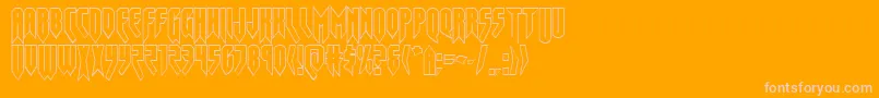 フォントOpusmagnusout – オレンジの背景にピンクのフォント