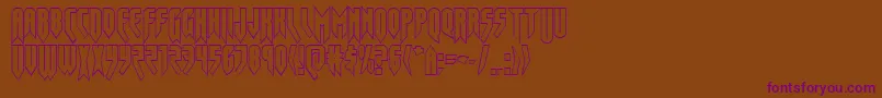 Шрифт Opusmagnusout – фиолетовые шрифты на коричневом фоне