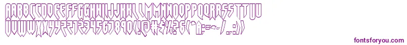 Шрифт Opusmagnusout – фиолетовые шрифты на белом фоне