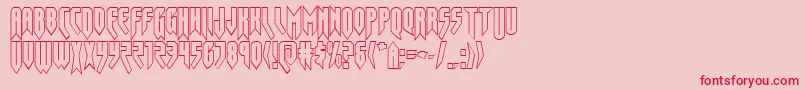 フォントOpusmagnusout – ピンクの背景に赤い文字