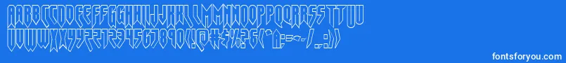 Opusmagnusout Font – White Fonts on Blue Background