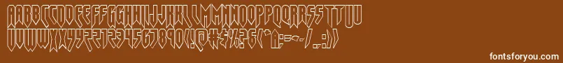 Opusmagnusout Font – White Fonts on Brown Background