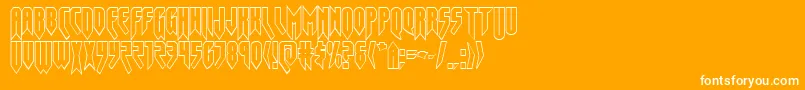 Шрифт Opusmagnusout – белые шрифты на оранжевом фоне