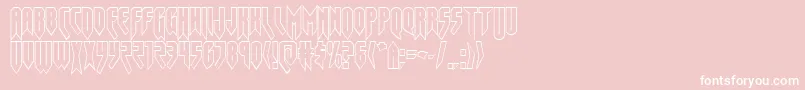 Opusmagnusout-fontti – valkoiset fontit vaaleanpunaisella taustalla