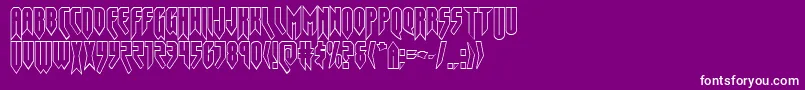 フォントOpusmagnusout – 紫の背景に白い文字