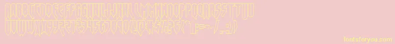 Шрифт Opusmagnusout – жёлтые шрифты на розовом фоне