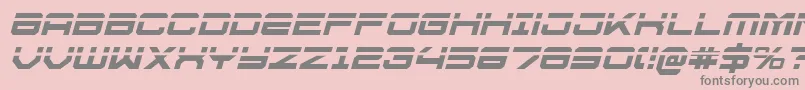 フォントU.S.S.DallasLaserItalic – ピンクの背景に灰色の文字
