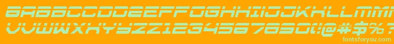 Police U.S.S.DallasLaserItalic – polices vertes sur fond orange