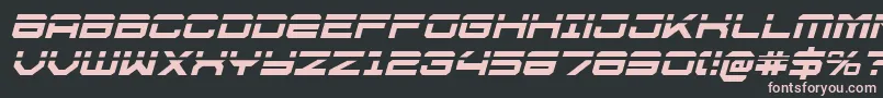 フォントU.S.S.DallasLaserItalic – 黒い背景にピンクのフォント