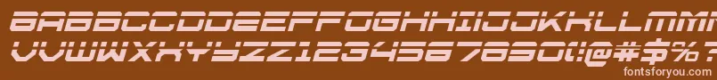 Шрифт U.S.S.DallasLaserItalic – розовые шрифты на коричневом фоне