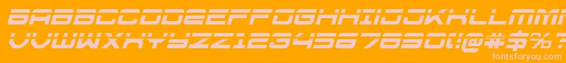 Police U.S.S.DallasLaserItalic – polices roses sur fond orange