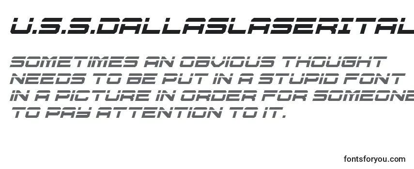 U.S.S.DallasLaserItalic Font